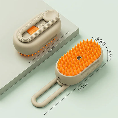 Steam Pet Grooming Brush – Self-Cleaning Electric Deshedding Brush for Dogs & Cats